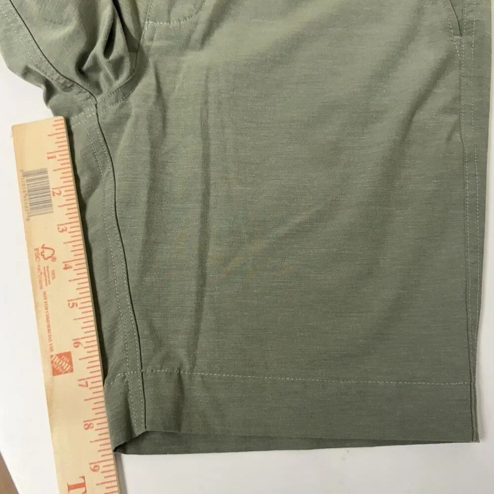 Faherty All Day Shorts Performance Drawstring Chino Olive Green Men Size 29 EUC
